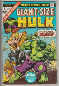 Giant-Size Incredible Hulk #1 (Jan-75) FN Mid-Grade Hulk