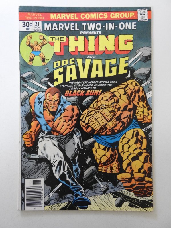 Marvel Tw0-in-One #21 Thing and Doc Savage! Solid VG+ Condition1