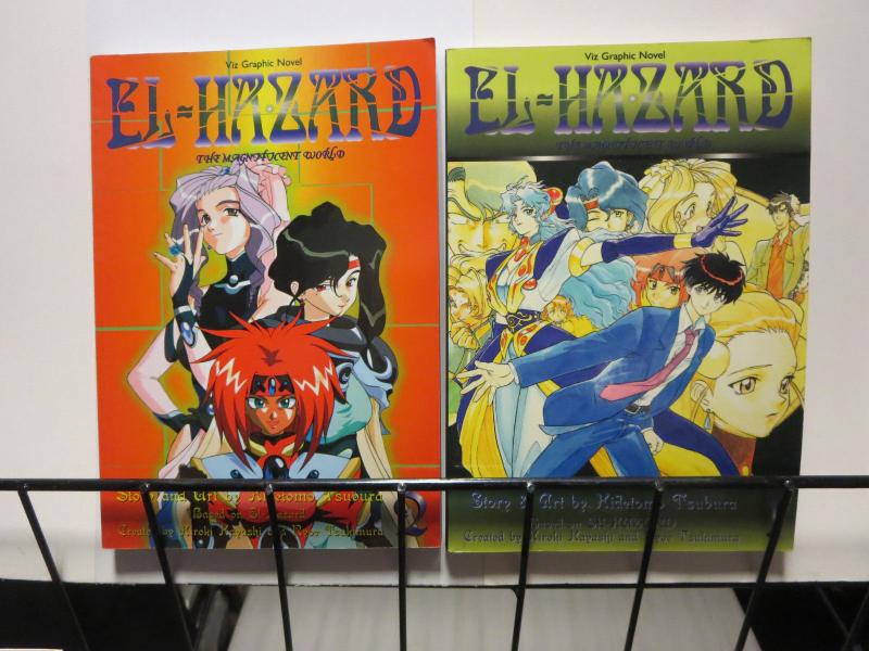 El-Hazard the Magnificent World vol 1 + 2 Hidetomo Tsubura Based on Hit Anime!