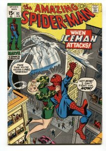 Amazing Spider-Man #92 1971-Iceman--MARVEL COMICS FN+