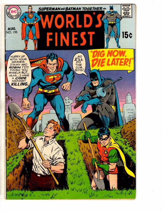 World's Finest Comics # 195 FN DC Comic Book Batman Superman Flash Arrow J250