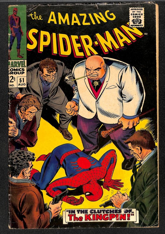 Amazing Spider-Man #51 VG- 3.5 2nd Kingpin! Marvel Comics Spiderman