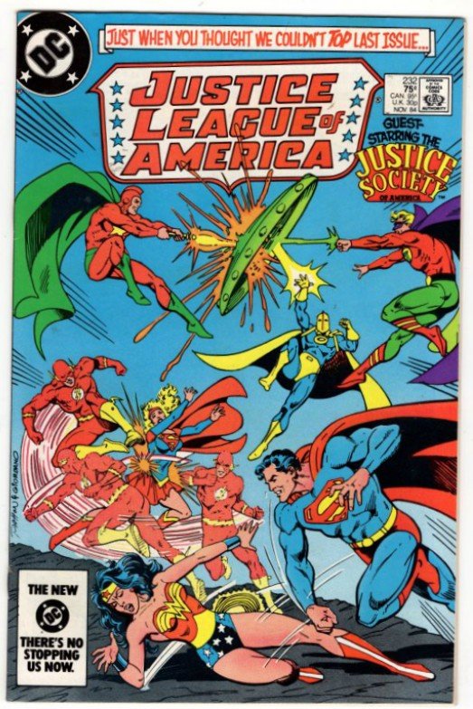 JUSTICE LEAGUE OF AMERICA #232 (8.5-9.0) JSA! High Grade DC Copper