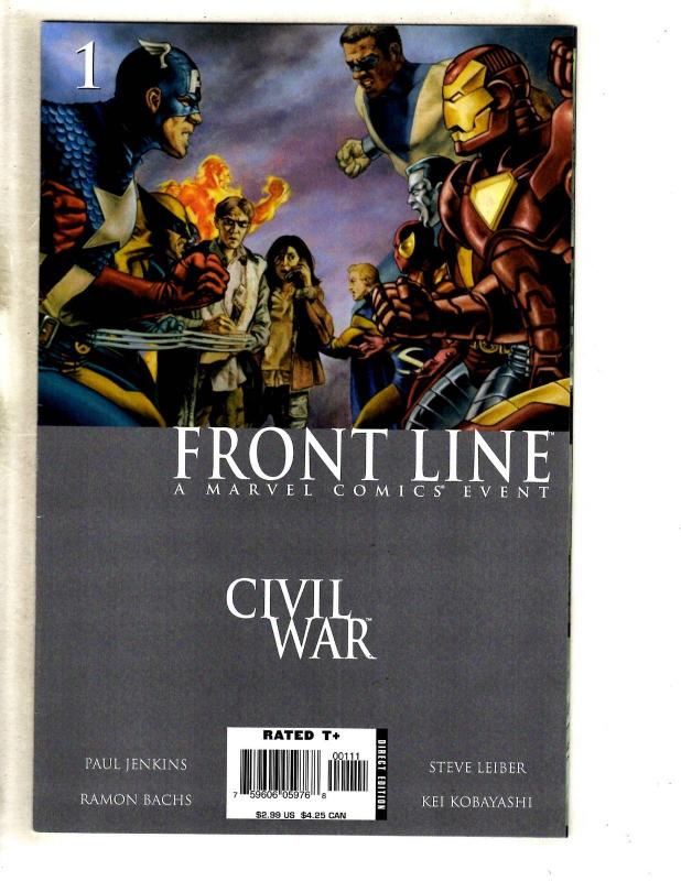 12 Comics Civil War Front Line 1 2 3 4 7 8 9 11 Cap Marvel 2 Sentry 1 2 3 MF12