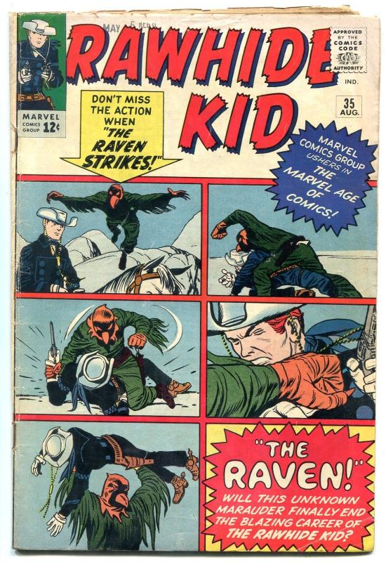 RAWHIDE KID #35 1963-MARVEL---THE RAVEN--JACK DAVIS ART VG