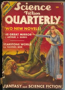 Science Fiction Quarterly #7 Summer 1942-Hannes Bok-John D Musschia-G/VG