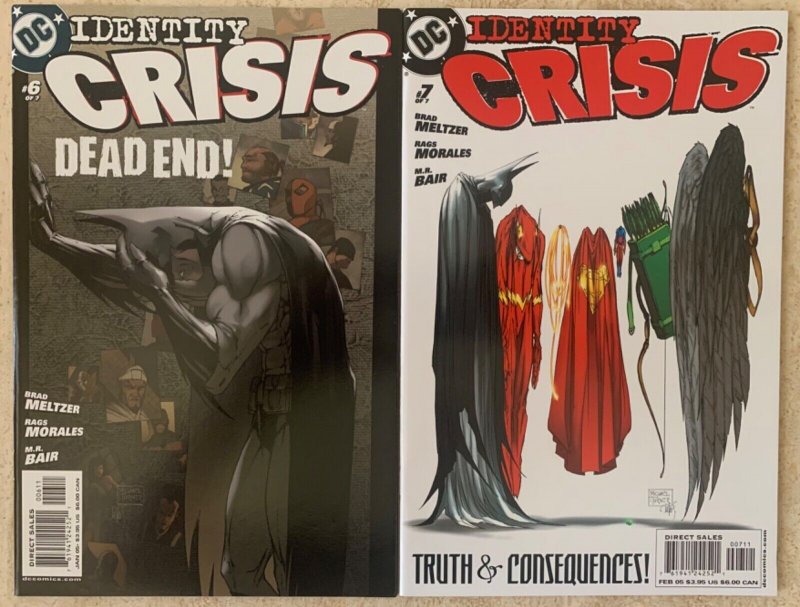 IDENTITY CRISIS 1-7 + VARIANTS | DC COMICS 2004-05 | COMPLETE SERIES | 10 TOTAL