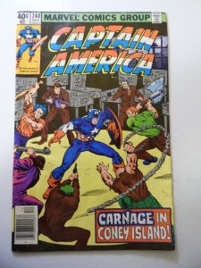 Captain America #240 (1979) VG- Condition moisture stains