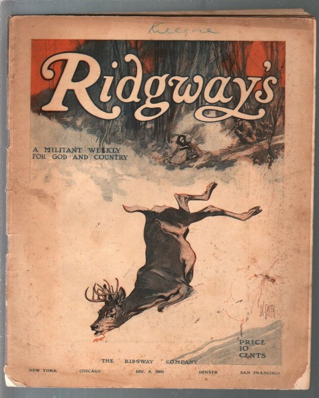 Ridgeway's #10 12/8/1906-Al Smith cover art-Joseph Conrad-pulp fiction-G