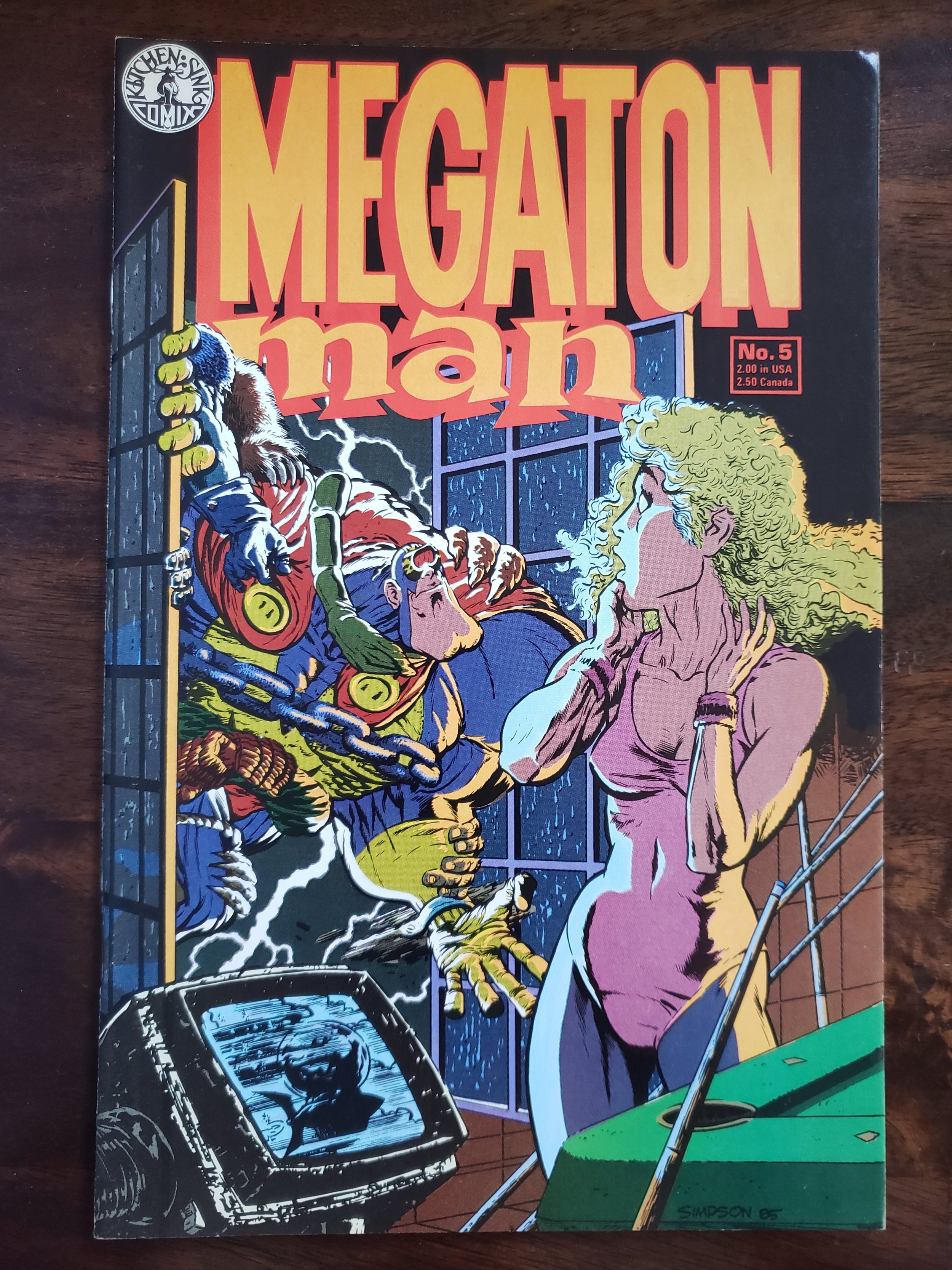 Megaton Man 5 (1985) Comic Books Copper Age, Kitchen Sink, Humor