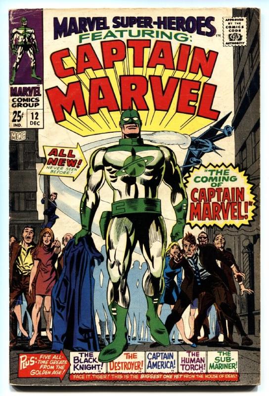 Marvel Super-Heroes #12 comic book first Captain Marvel-first issue-1967