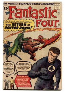Fantastic Four-#10-1962-doctor Doom-Jack Kirby art Marvel vg
