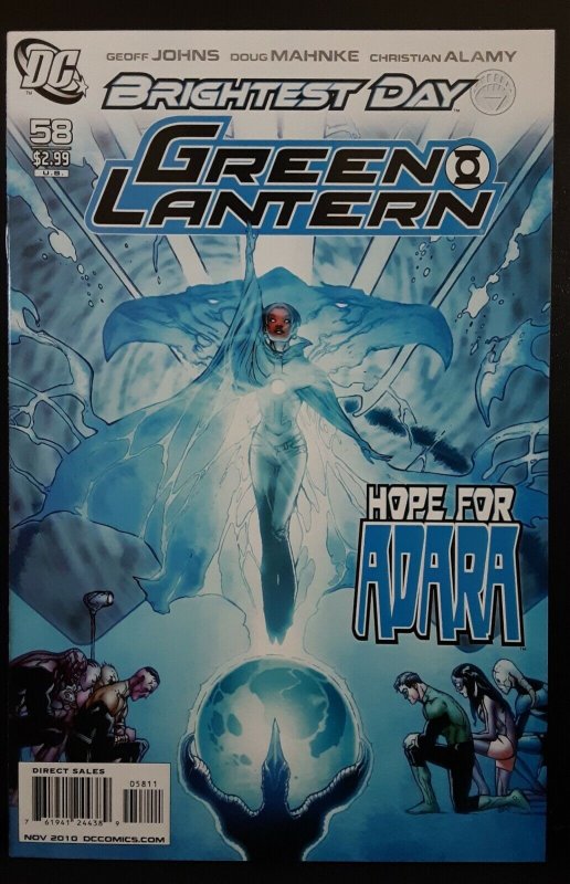 GREEN LANTERN #58 NM 9.4 BRIGHTEST DAY TIE-IN NEW GAURDIANS HOPE BURNS BRIGHT DC