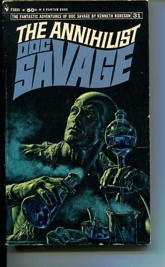 DOC SAVAGE-THE ANNHILIST-#31-ROBESON-VG/FN-JAMES BAMA COVER-1ST EDITION VG/FN