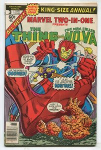 Marvel Two-In-One Annual #3 - Nova App. - 1978 (Grade 6.0) WH