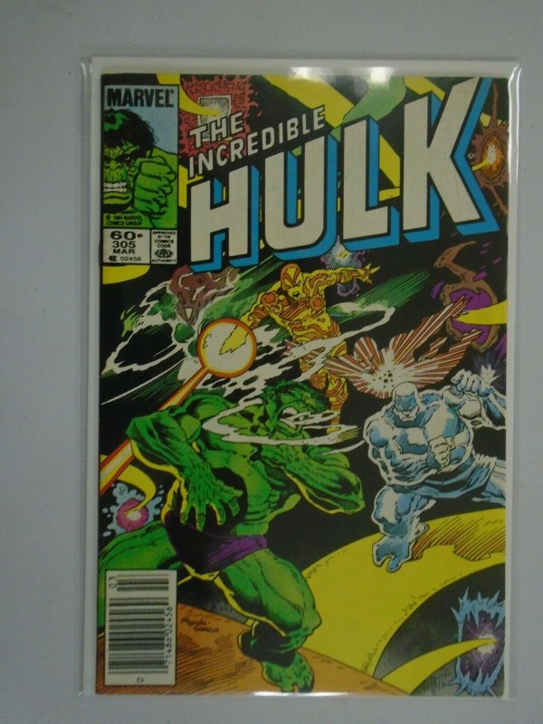 Incredible Hulk #305 Newsstand edition 6.0 FN (1985 1st series)