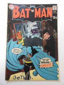 Batman #217 (1969) VG Condition ink on fc