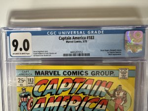 CAPTAIN AMERICA # 183 CGC 9.0 Death of Captain America (1975)