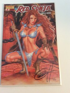 RED SONJA SHE-DEVIL WITH A SWORD #8 GREG HORN COVER SIGNED BY GREG HORN W/COA.