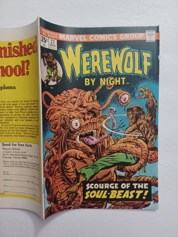 Werewolf by Night #27 - MVS intact - 1975 - FN/VF