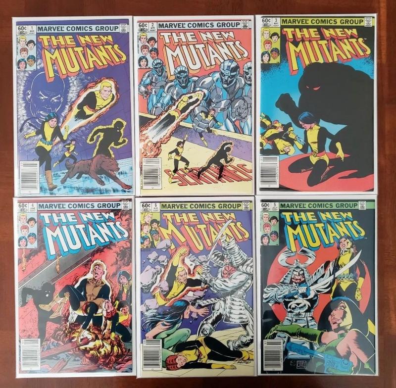 THE NEW MUTANTS 1, 2, 3, 4, 5, 6 (1983) MARVEL 