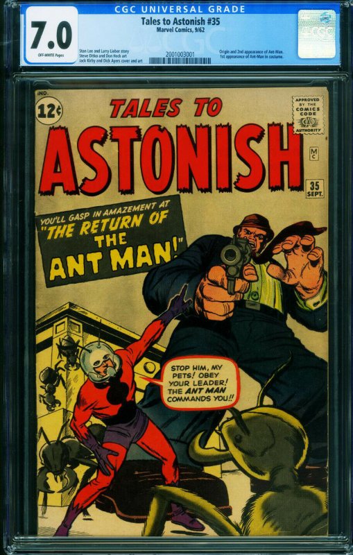 TALES TO ASTONISH #35 1962-ANT-MAN ORIGIN-CGC 7.0 2001003001