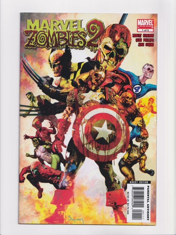 Marvel Zombies 2 #1 Marvel Comics 2007 1st Print Civil War #1 Cover 