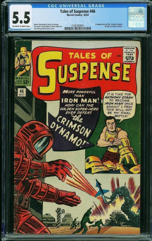 Tales of Suspense #46 (1963) CGC 5.5 First app. Crimson Dynamo!  [SBD-01]