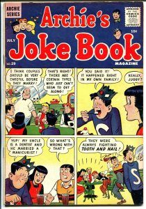 Archie's Joke Book #29 1957-soda shop-ice cream-Betty-Veronica-4 panel cover-VG+