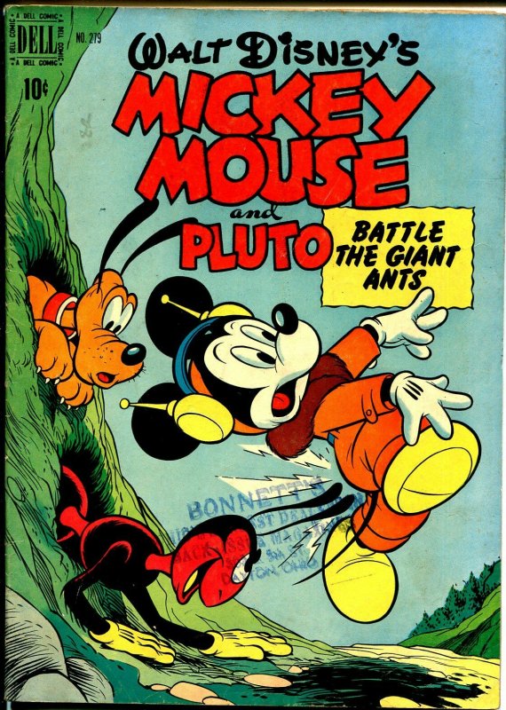 Mickey Mouse  Four Color Comics #279 1950-Dell-Battle of The Giant Ants-FN-