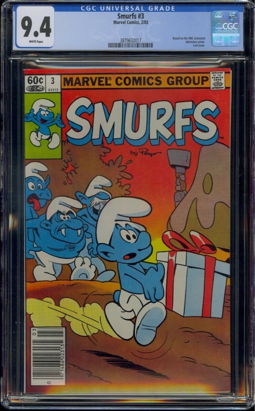 SMURFS #3 CGC 9.4 NEWSSTAND WHITE PAGES