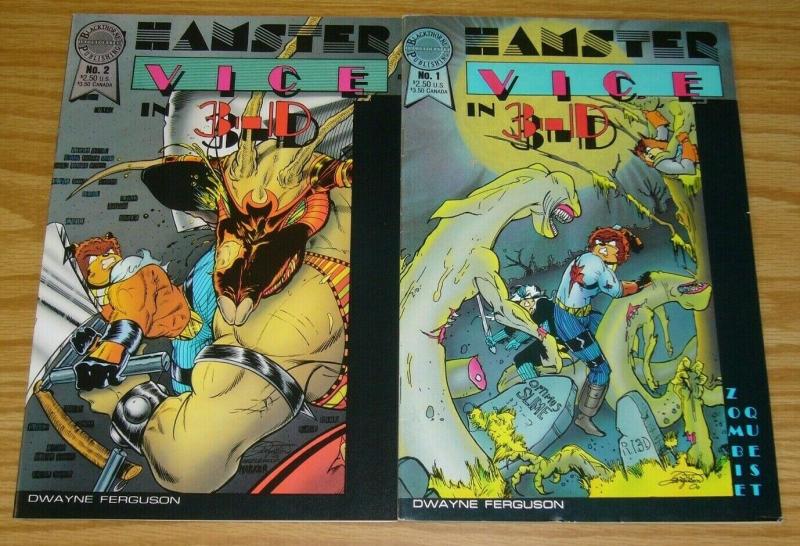 Hamster Vice 3-D #1-2 FN/VF complete series - blackthorne comics set lot