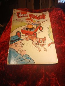 THREE RASCALS #10 I.w. Super Comics 1963 HOTDOG COVER! Silver Age Kids Cartoon