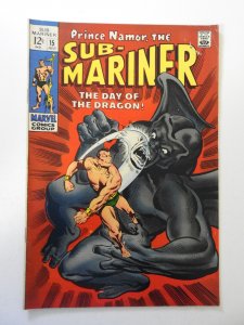 Sub-Mariner #15 (1969) VG+ Condition 1/2 in tear fc