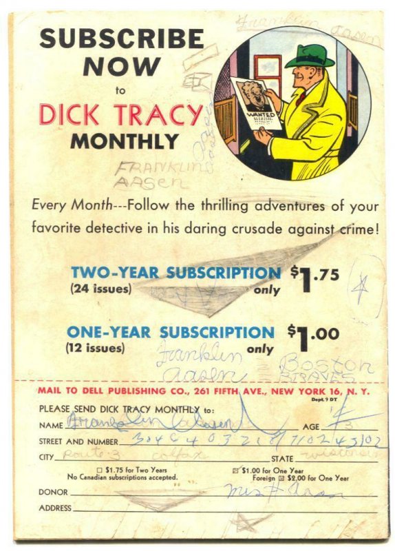 Dick Tracy #9 1948- Dell comics- Chester Gould FR