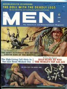 Men Magazine January 1962-CALL GIRLS-MARINES-WAR-WWII-SPIES-COLD WAR FN