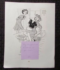 1950s? Military Cartoon STAT 8.5x11 VG/FN 5.0 Sexy Female Soldiers - Humorama?