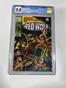 MARVEL SPOTLIGHT 1 CGC 5.0 WHITE PAGES MARVEL 1971