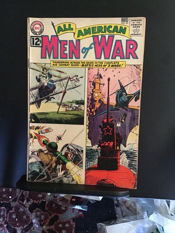 All-American Men of War #93 (1962) Battle aces of three wars! FN/VF