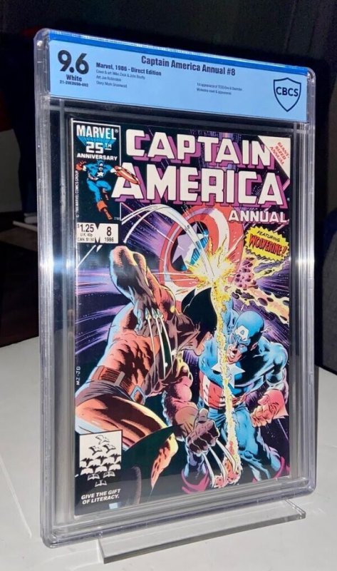 Captain America Annual #8 - Key & Iconic Mike Zeck cover! CBCS 9.6 - New Slab