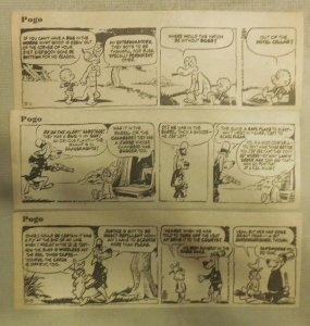 (255) Pogo Dailies by Walt Kelly from 1974 Size: 3 x 7 inches