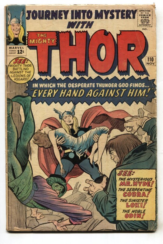 JOURNEY INTO MYSTERY #110 -- comic book -- 1964 -- THOR -- MR HYDE -- COBRA -...