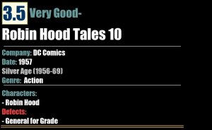 Robin Hood Tales 10 (1957) VG- Silver Age DC Comics