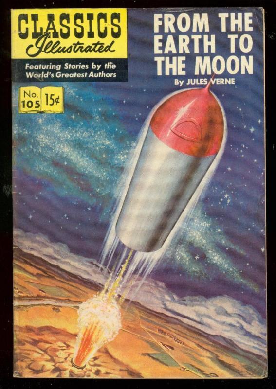 CLASSICS ILLUSTRATED #105 HRN 106-FROM EARTH TO MOON-1S FN