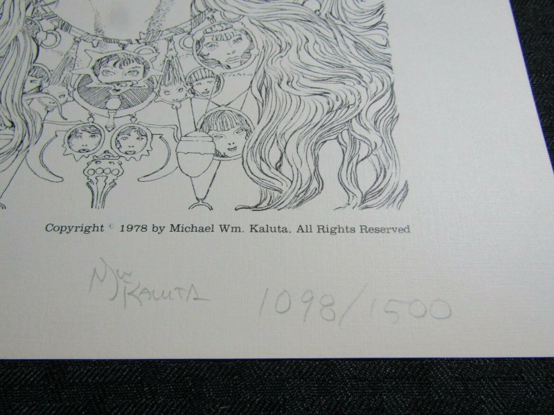 1978 MIKE KALUTA Through Whom My Power Flows 16x12 SIGNED #1098 Print FN- 5.5