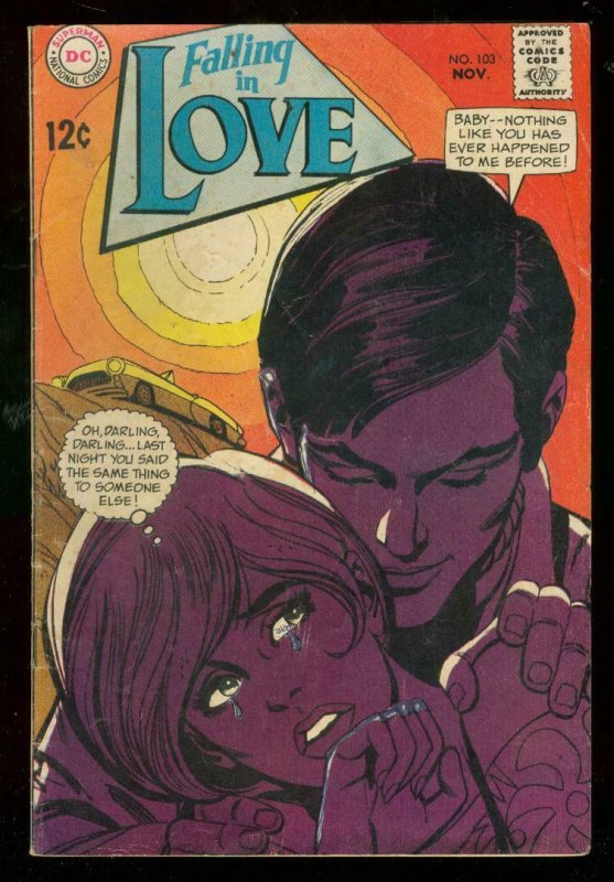 FALLING IN LOVE #103 1968-DC ROMANCE COMICS-MOTORCYCLE VG-