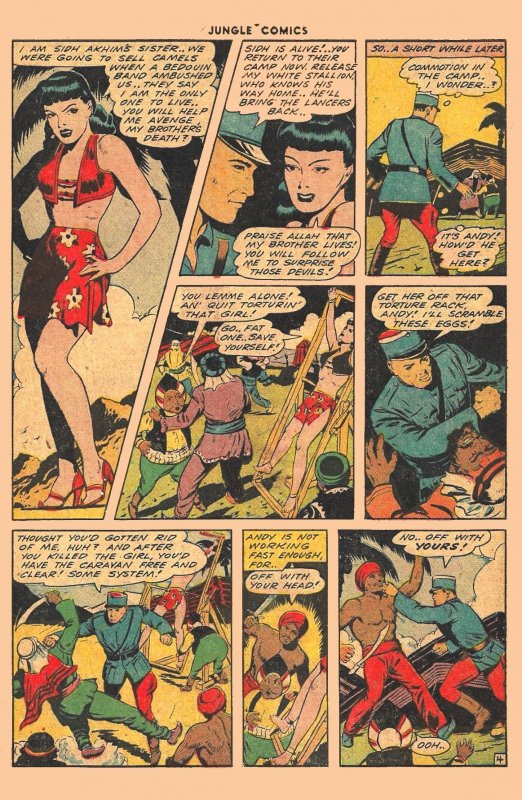 JUNGLE COMICS #53 (May1944) 5.0 VG/FN  52 pages - 6 stories! Early George Tuska!