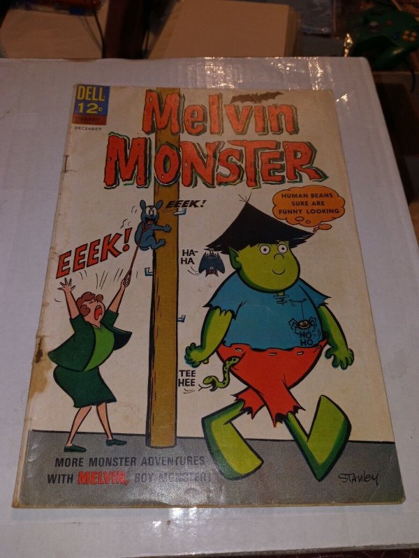 Melvin Monster 3 Dec 1965 Dell comics Boy monster Stanley art silver age cartoon 