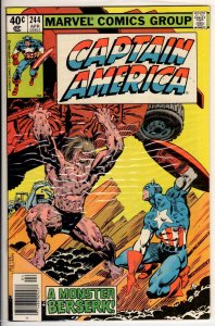 Captain America #244 Newsstand Edition (1980) 7.0 FN/VF