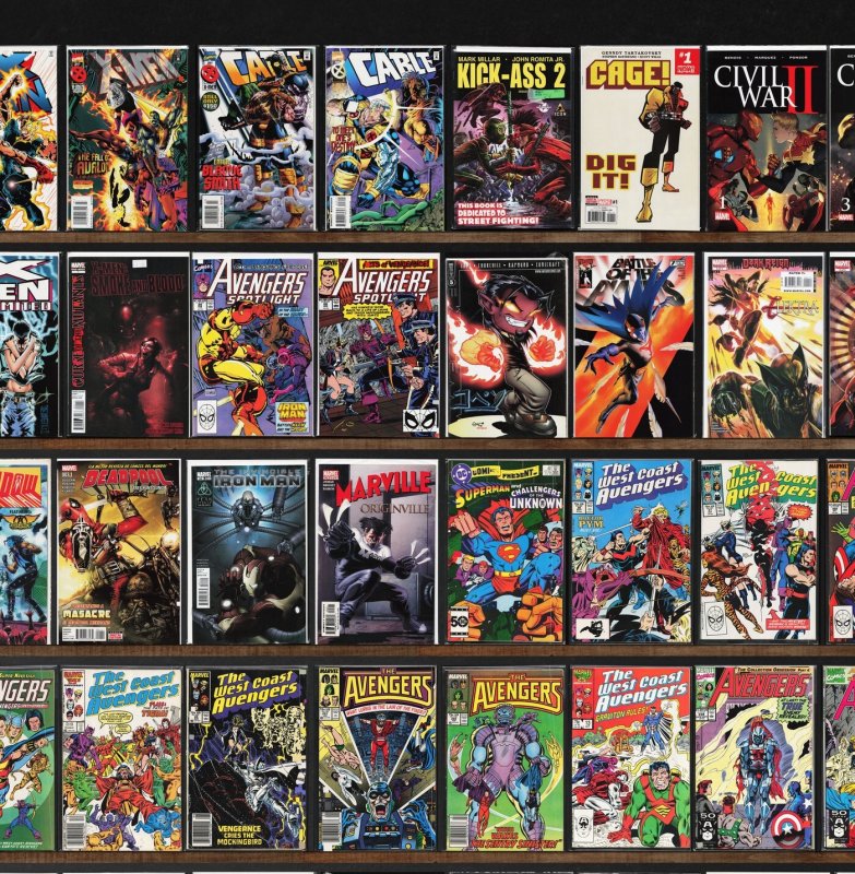 Huge Lot 150+ Comics with The Avengers, Deadpool, West Coast Avengers & More!